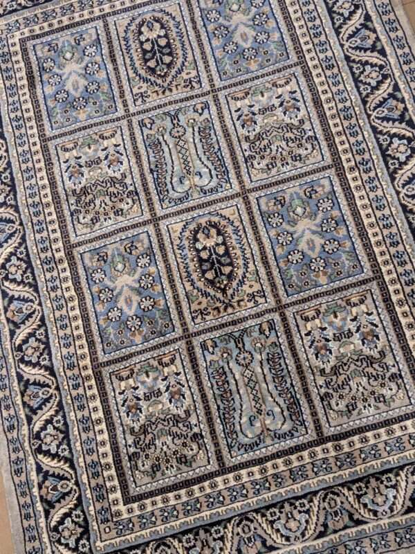 Beige Mughal Garden Design Unique Hand Knotted Wool Carpet - 4FT X 6FT | 120CM X 180CM - Image 5
