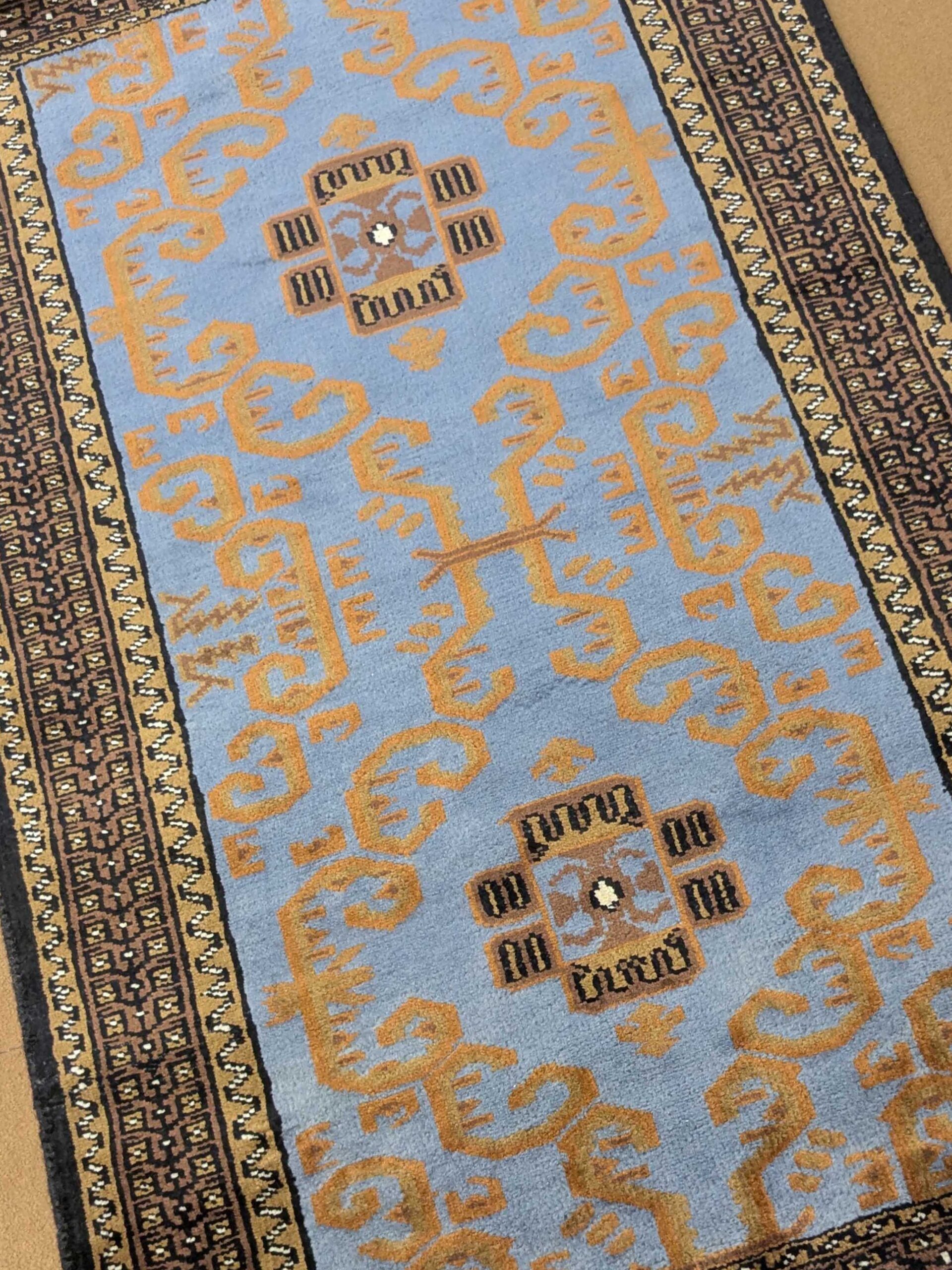 Tribal Hand Knotted Wool Carpet - 2.5FT X 4FT | 76CM X 122CM - Image 5