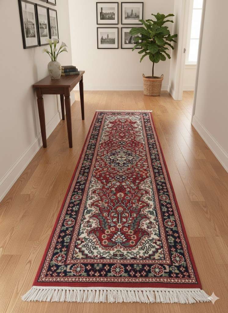 Red Persian Hand Knotted Runner Wool Carpet - 2FT X 6FT | 60CM X 180CM - Image 2