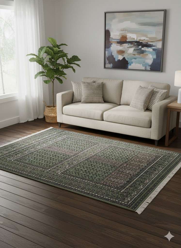 Family Design Hand Knotted Wool Carpet - 5FT X 7FT | 150CM X 210CM - Image 2