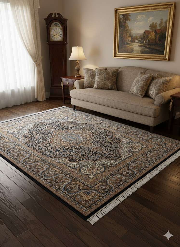 Blue Persian Hand Knotted Wool Carpet - 5FT X 7FT | 150CM X 210CM - Image 2