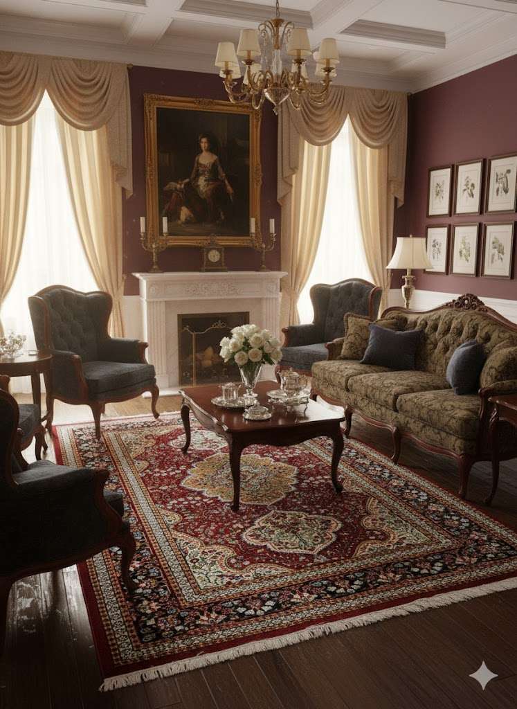 Red Persian Hand Knotted Wool Carpet - 5FT X 7FT | 150CM X 210CM - Image 2