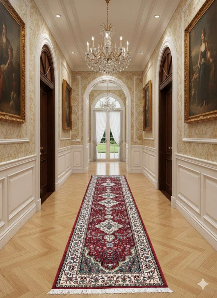 Red Persian Hand Knotted Runner Wool Carpet - 2.5FT X 12FT | 75CM X 360CM - Image 2