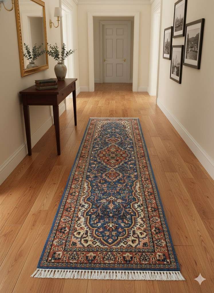 Blue Persian Hand Knotted Runner Wool Carpet - 2FT X 6FT | 60CM X 180CM - Image 2